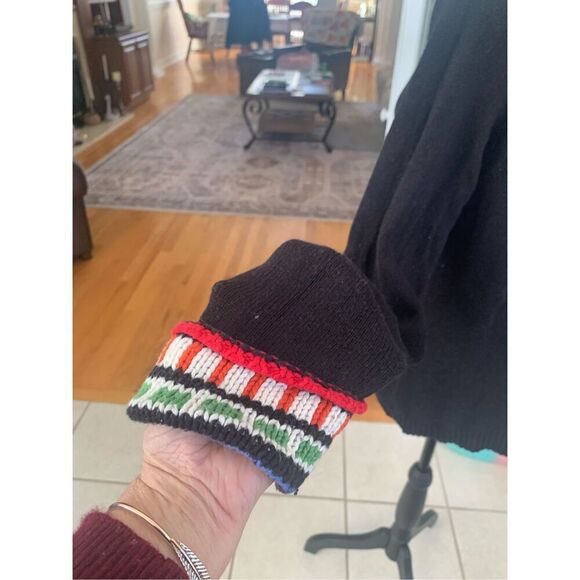 Liz Claiborne Women's Long Sleeve Black Cowl Neck Sweater - Picture 3 of 8